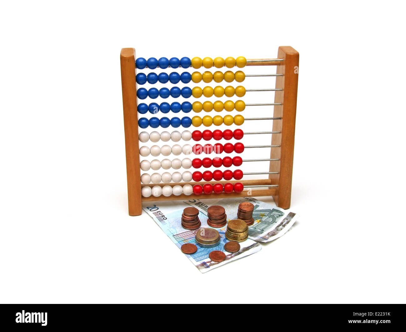 abacus and money Stock Photo