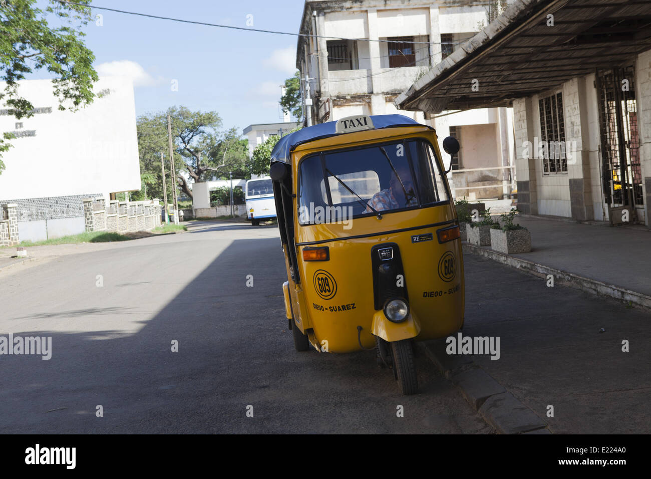 Tuc tuc taxi, auto rickshaw, Madagascar Stock Photo