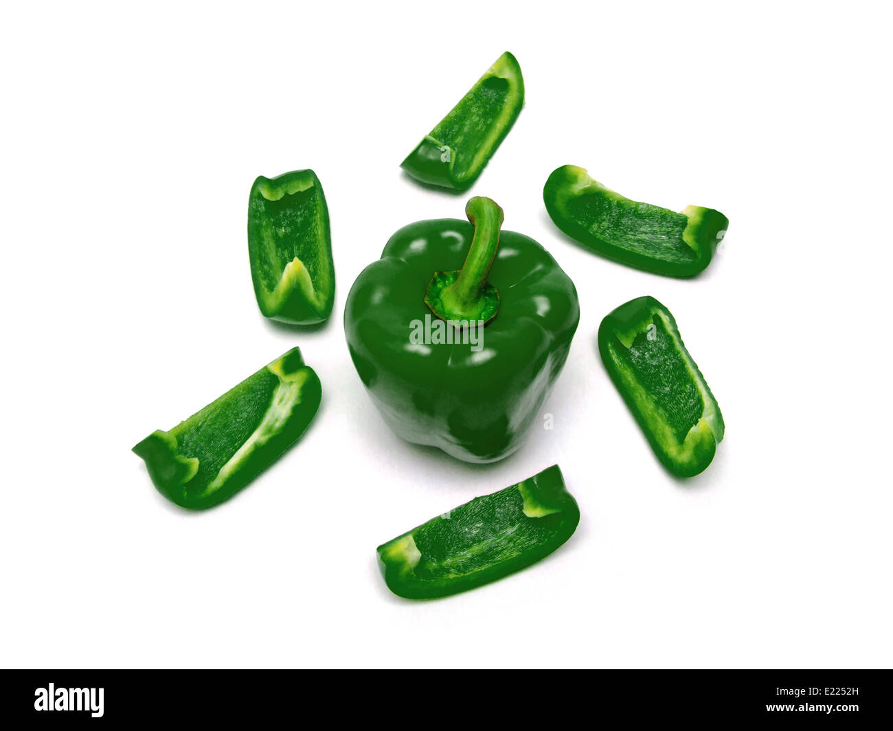 green bell peppers Stock Photo Alamy
