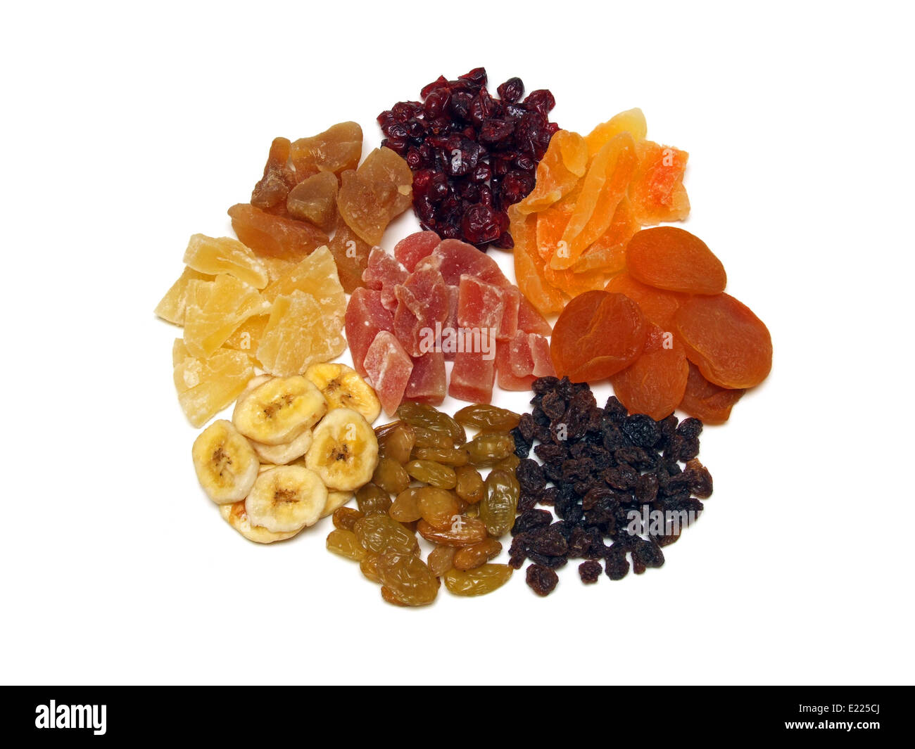 a few dried fruits Stock Photo