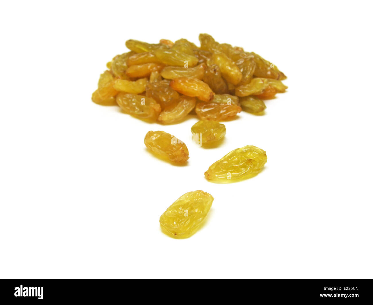 a few dried grapes Stock Photo