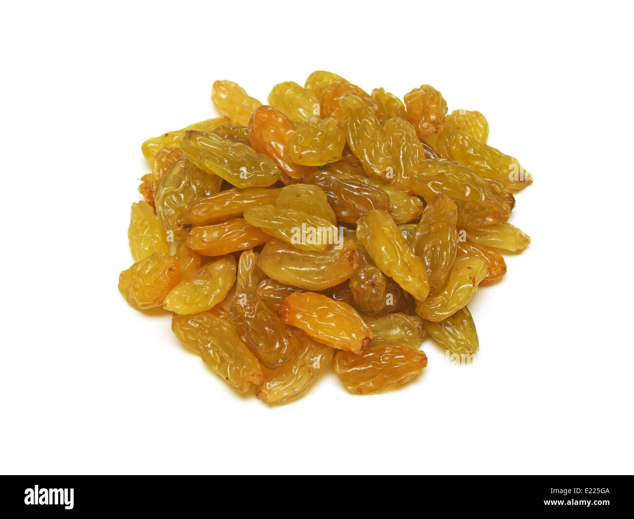 a few dried grapes Stock Photo