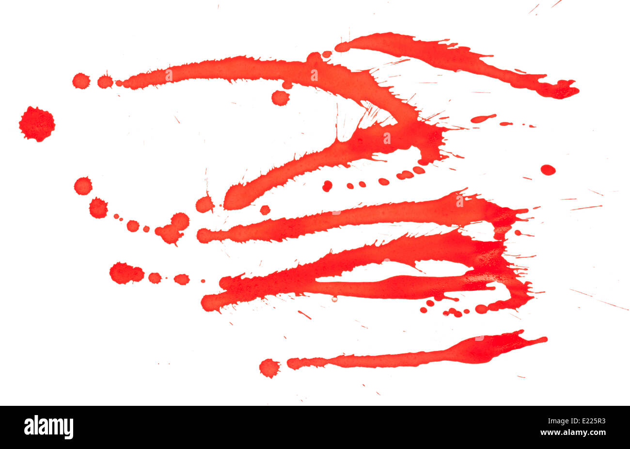 Dabs of red paint Stock Photo - Alamy