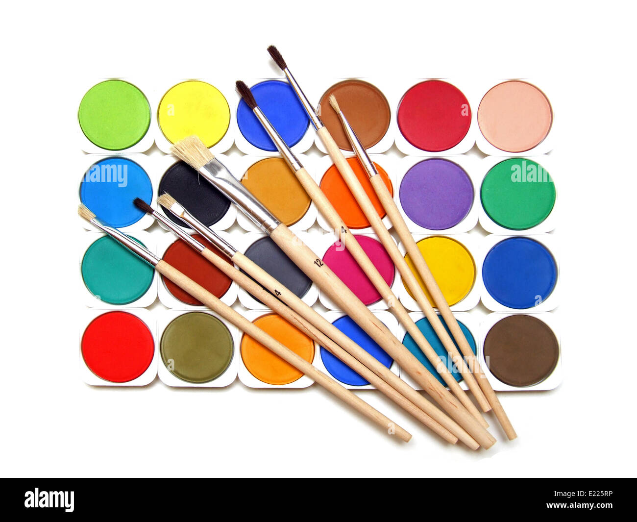 paint and brush Stock Photo