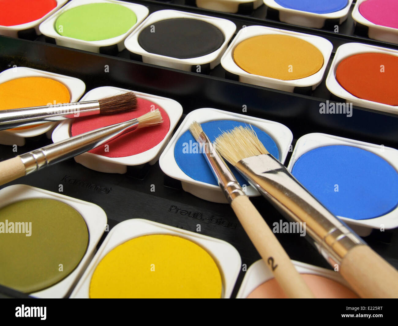 paint and brush Stock Photo