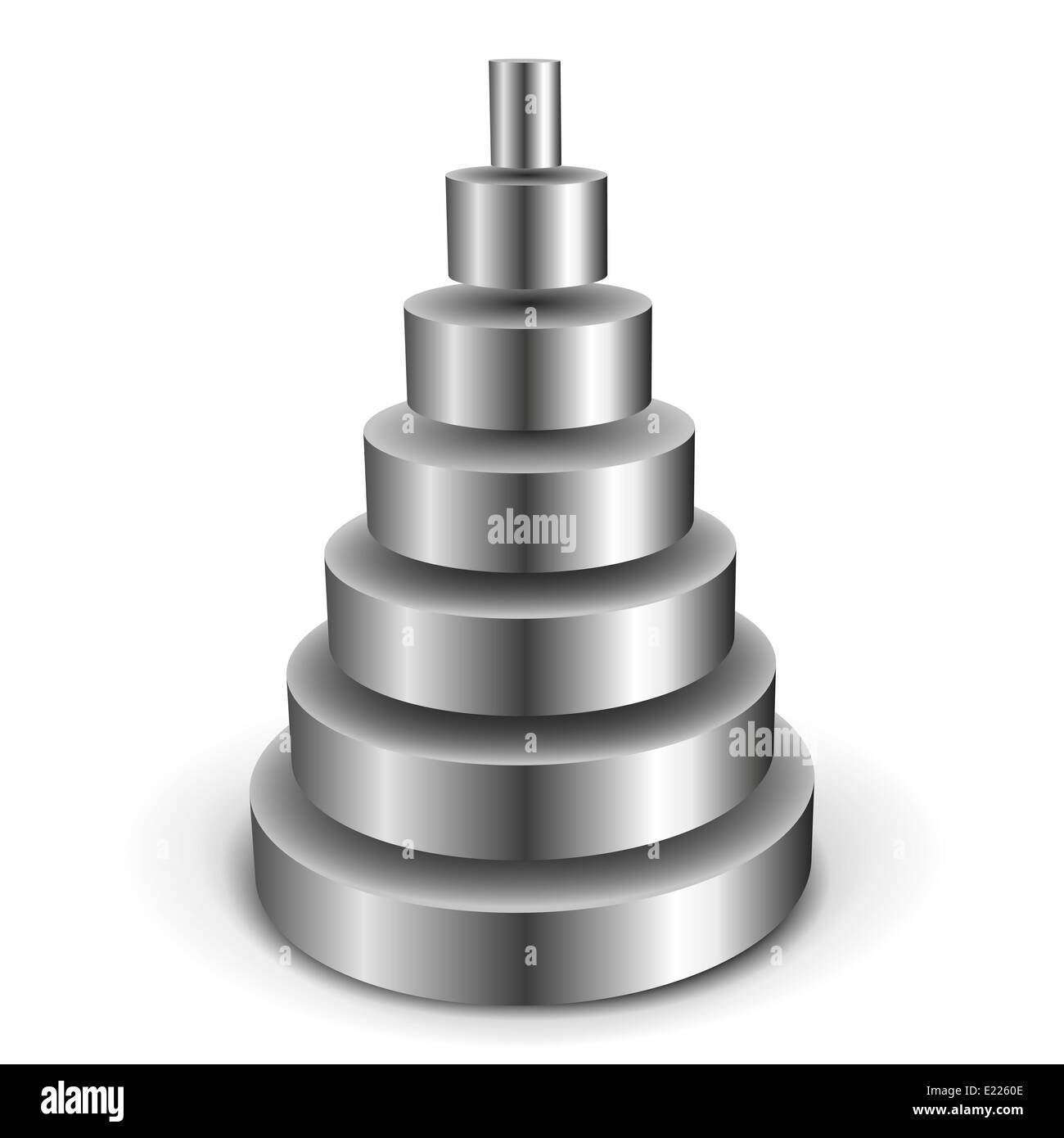 metallic cylinder pyramid Stock Photo Alamy