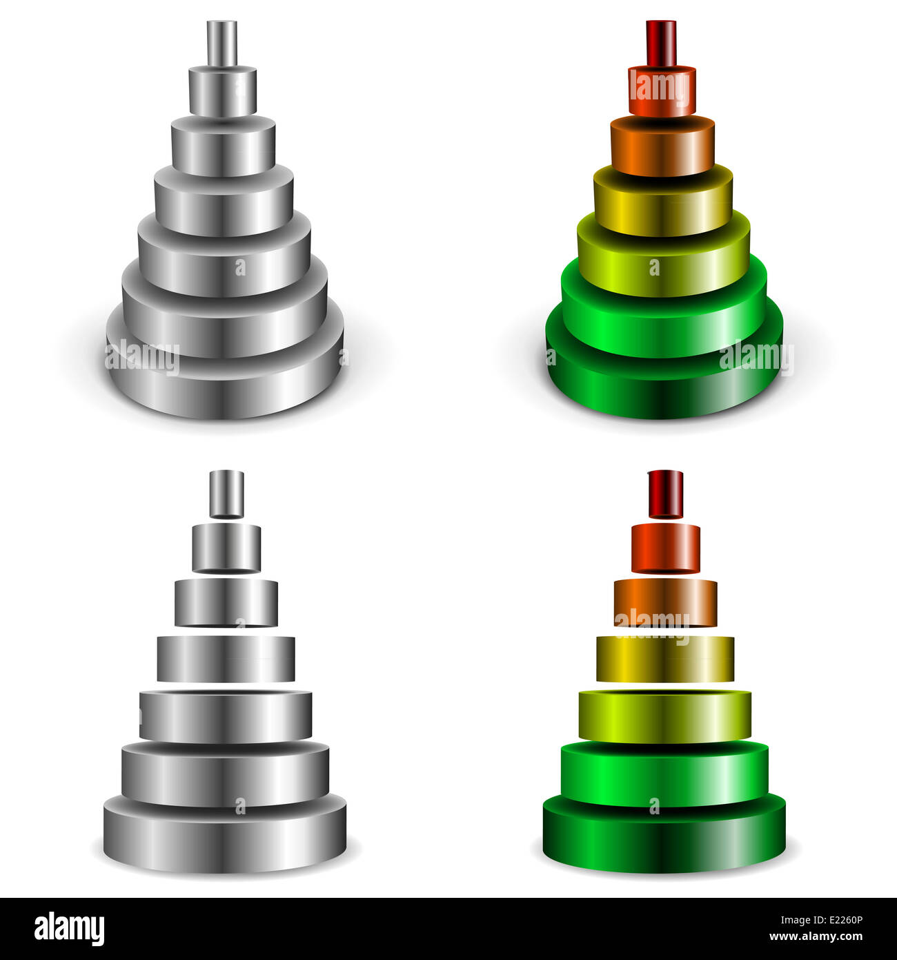 metallic cylinder pyramid Stock Photo Alamy