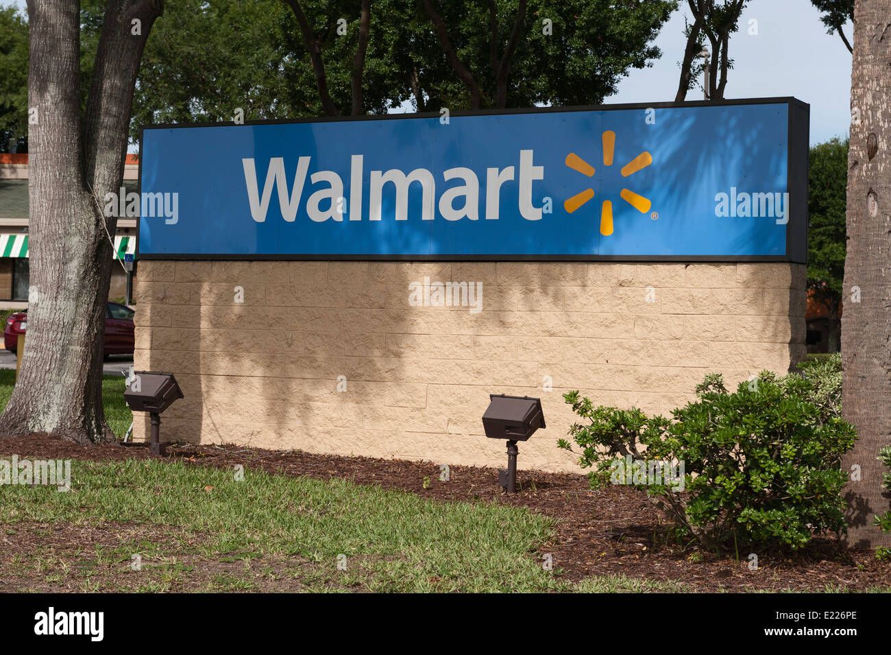 Wal-Mart entrance in Central Florida USA Stock Photo