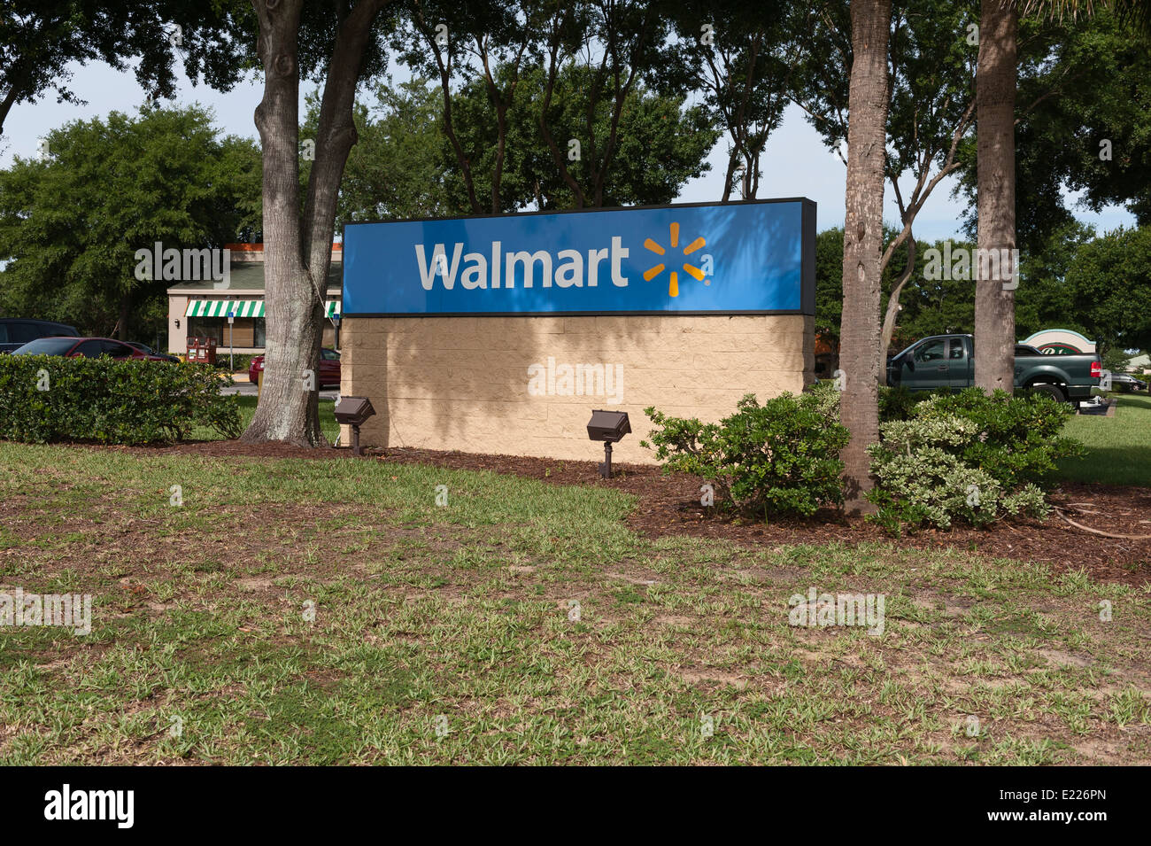 Wal-Mart entrance in Central Florida USA Stock Photo