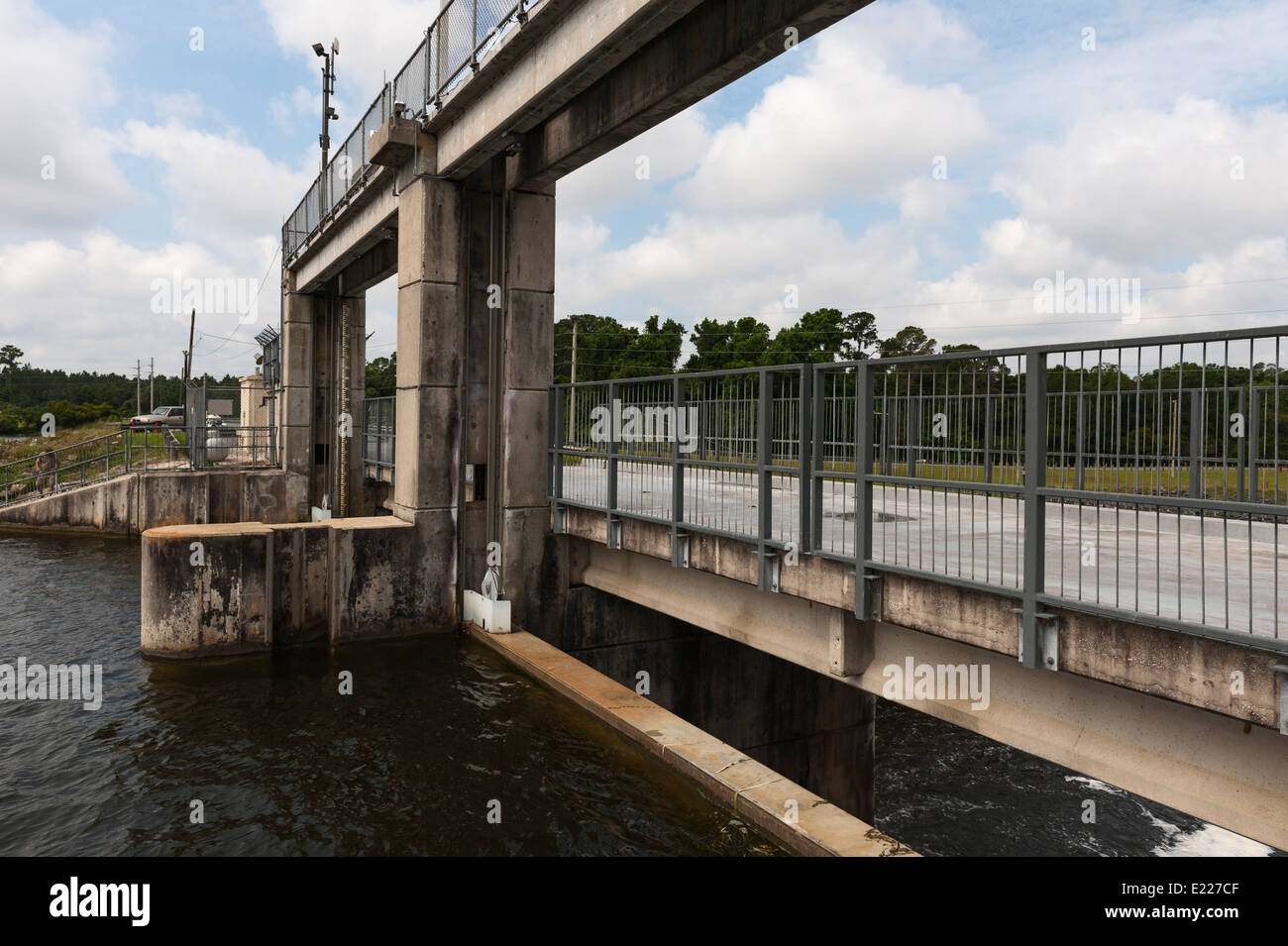 Inglis Main Spillway Dam Southwest Florida Water Management District Water Resources Stock Photo