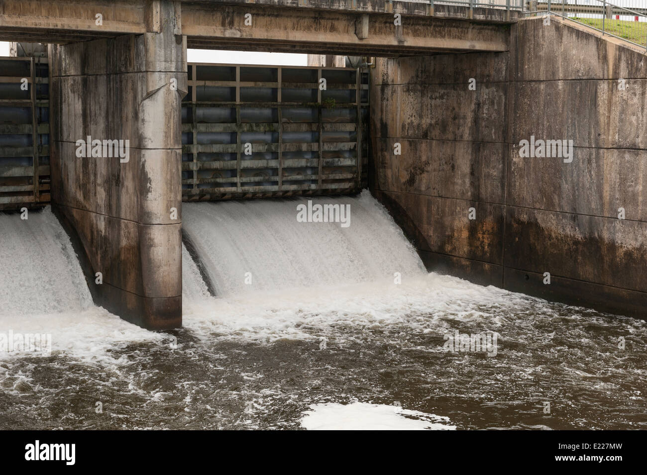 Inglis Main Spillway Dam Southwest Florida Water Management District Water Resources Stock Photo