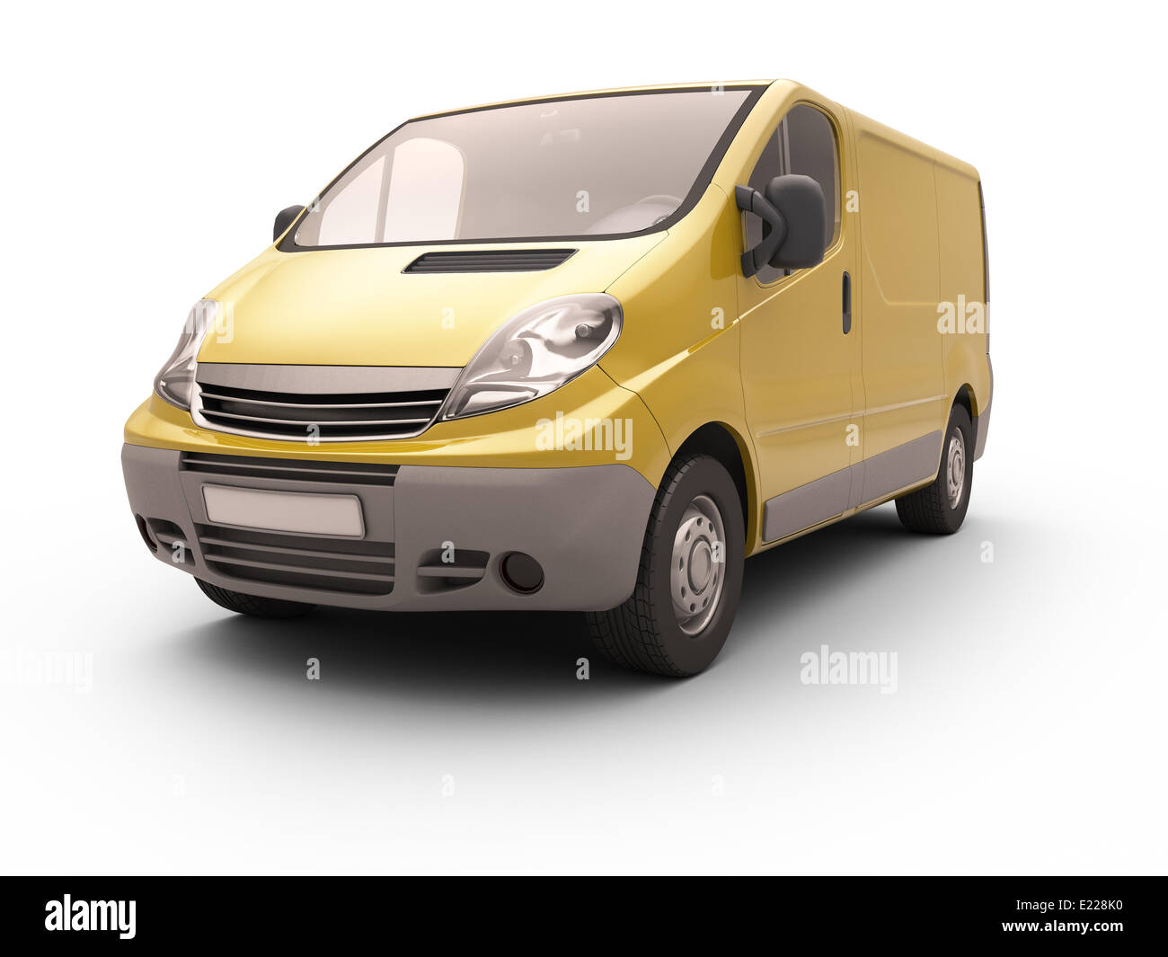 Commercial van isolated Stock Photo