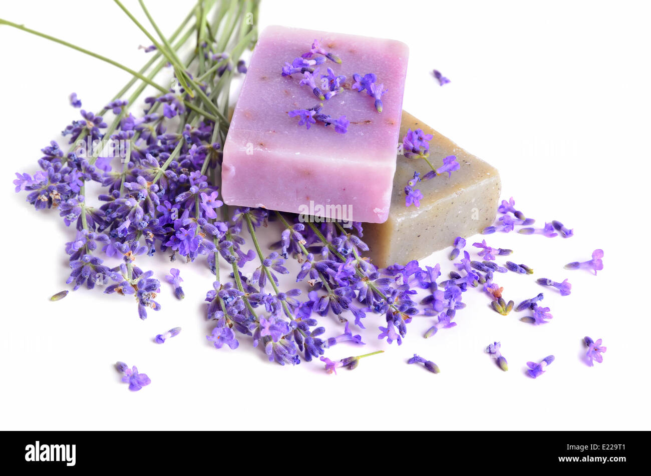 Lavender and soaps Stock Photo