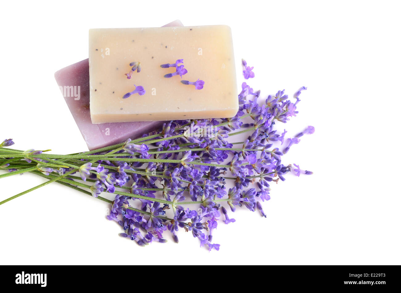 Natural herbal soaps Stock Photo