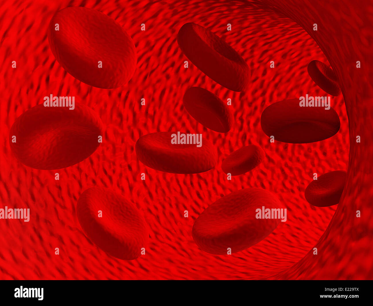illustration of blood particles in focus Stock Photo