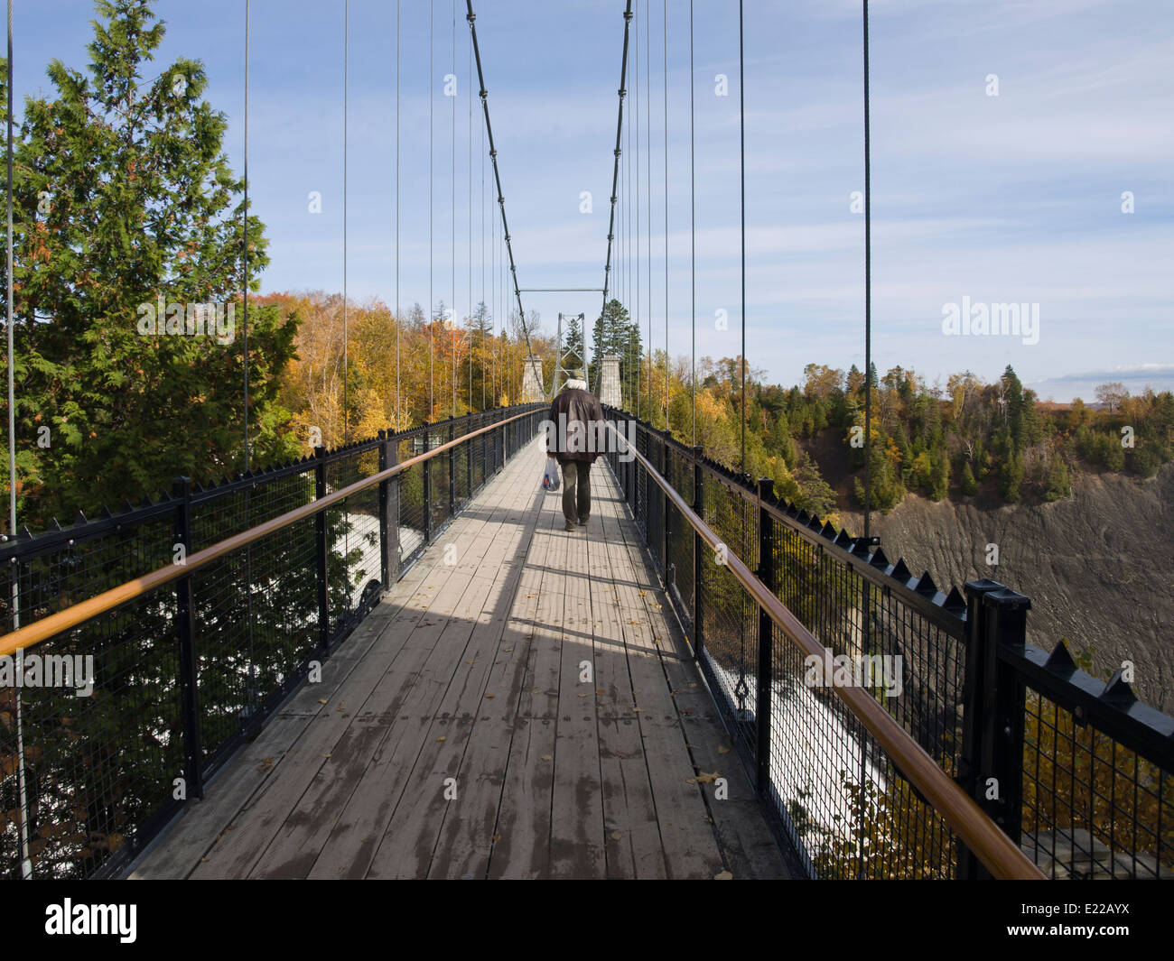 Montmorency falls suspension bridge quebec hires stock photography and