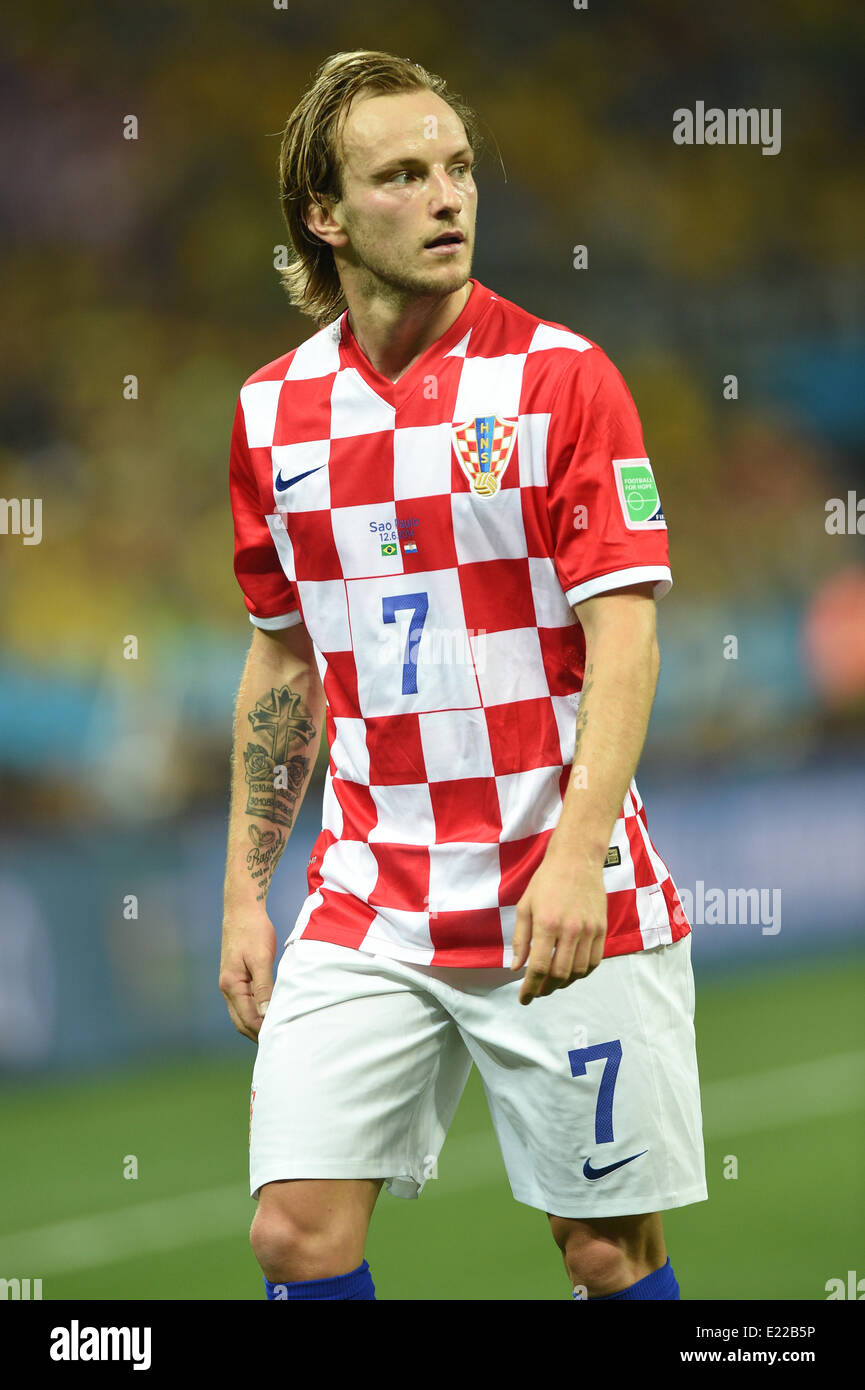 FIFA World Cup 2014, Brazil v Croatia on 12 June 2014: Ivan Rakitic (CRO  Stock Photo - Alamy