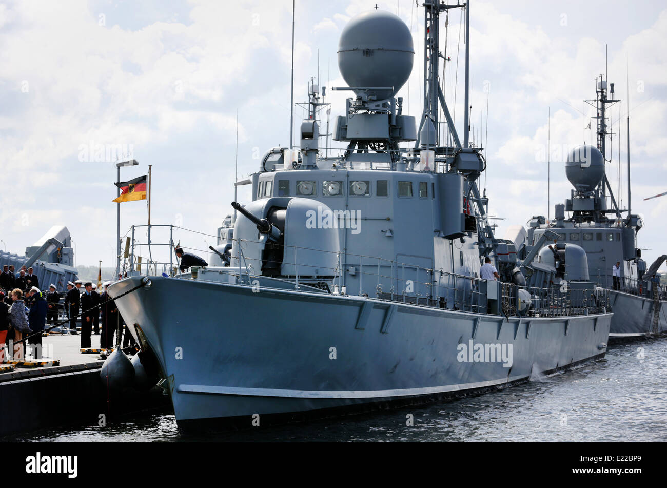 RostockWarnemuende, Germany. 13th June, 2014. Speedboat 'Frettchen' is
