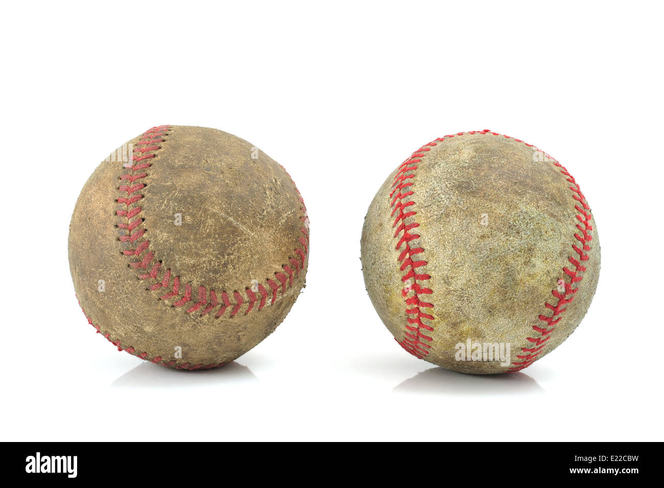 old baseballs Stock Photo Alamy