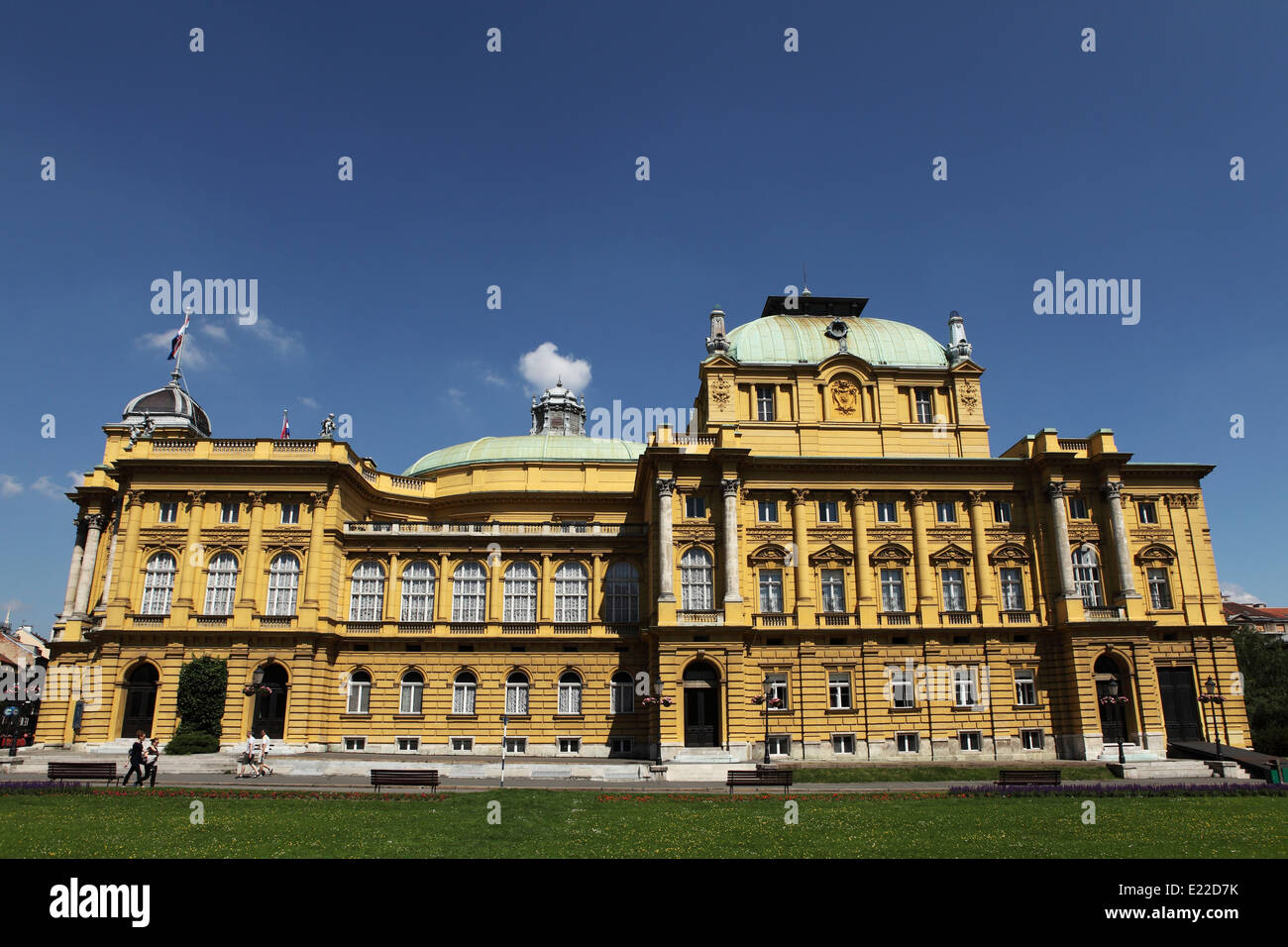 The Croatian National Theater, also known as the HNK Zagreb, in Zagreb, Croatia. Stock Photo