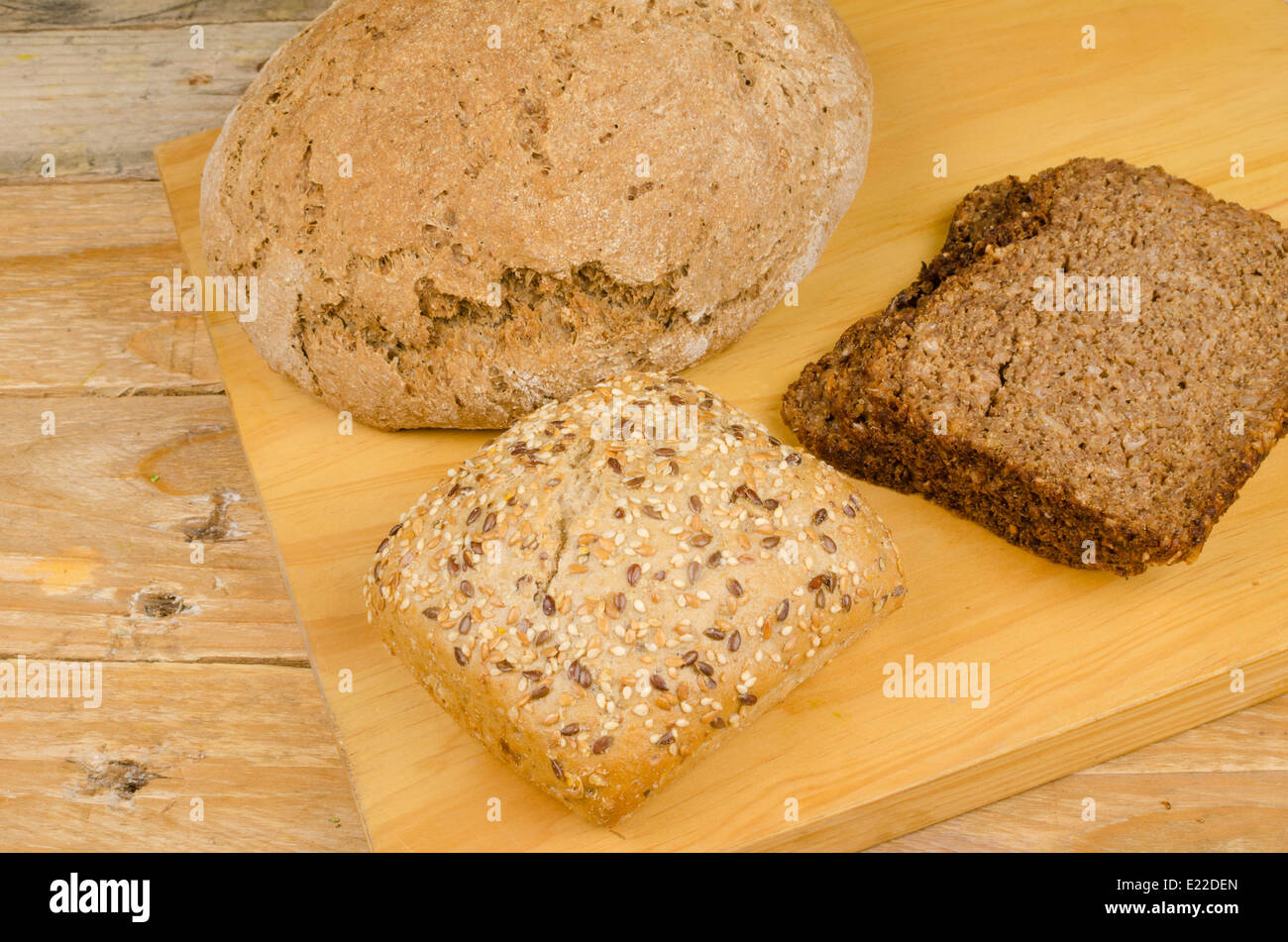 Different types of German whole wheat bread Stock Photo Alamy