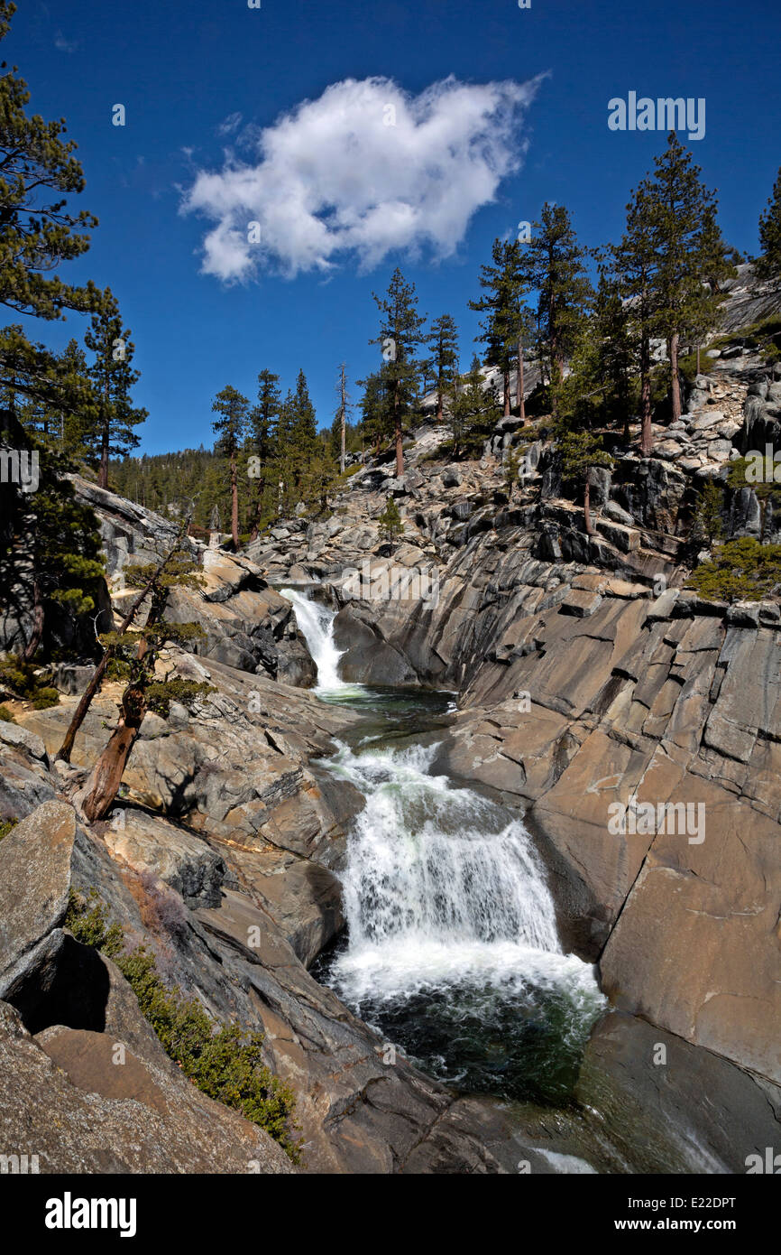 CA02204-00...CALIFORNIA - The Merced River above Upper Yosemite Fall in Yosemite National Park. Stock Photo