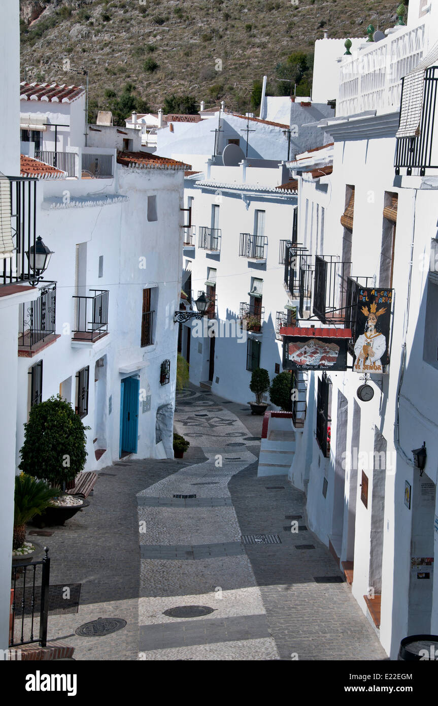 Frigiliana Málaga Spain Spanish White Village Stock Photo