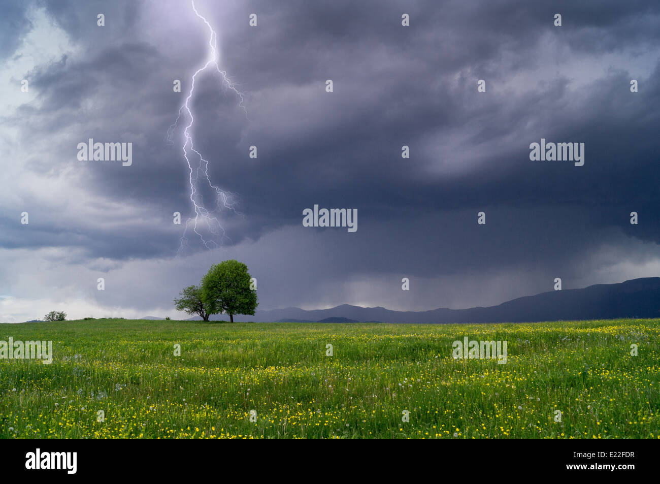 lightning landscape thunderbolt Stock Photo