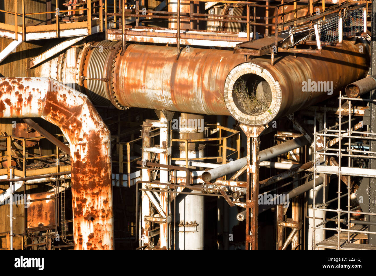 rusty pipes on industrial factory Stock Photo Alamy