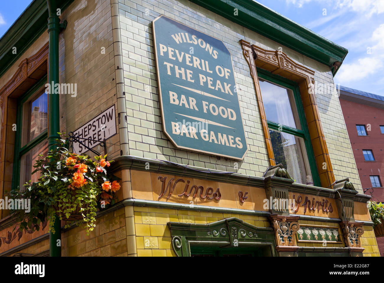 Wilsons Peveril of the Peak, Manchester pub in Great Bridgewater Street, Castlefield, Manchester, UK Stock Photo
