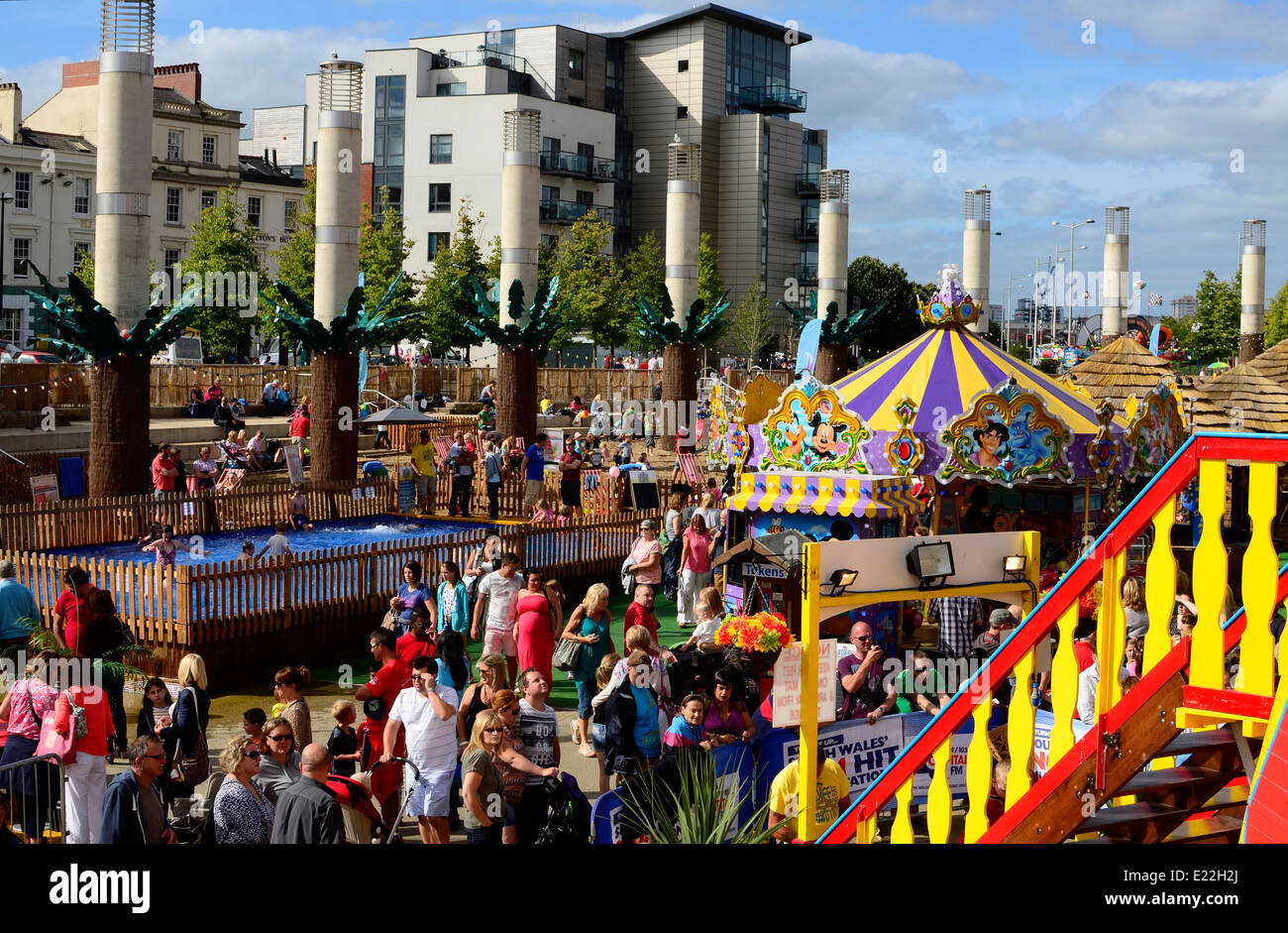 Cardiff Bay Beach summer festival Wales Stock Photo - Alamy