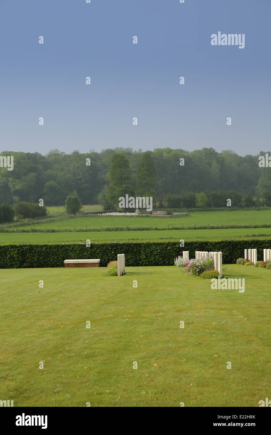Prowse Point Military Cemetery of the Great War , Belgium with Mud