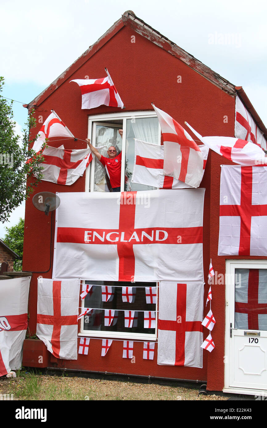 England fan . . Whittlesey, Cambridgeshire, UK . . 11.06.2014 Paul
