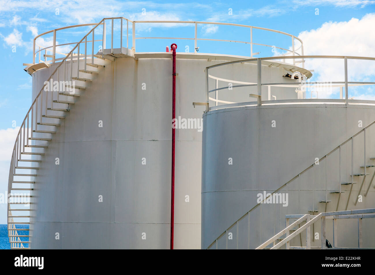 Fuel tanks for holding petroleum Stock Photo Alamy