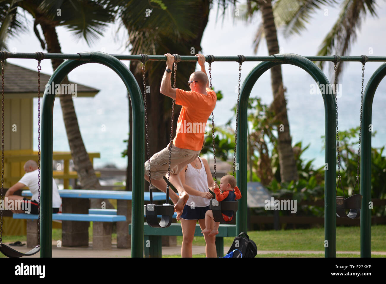 family day at the park Stock Photo Alamy
