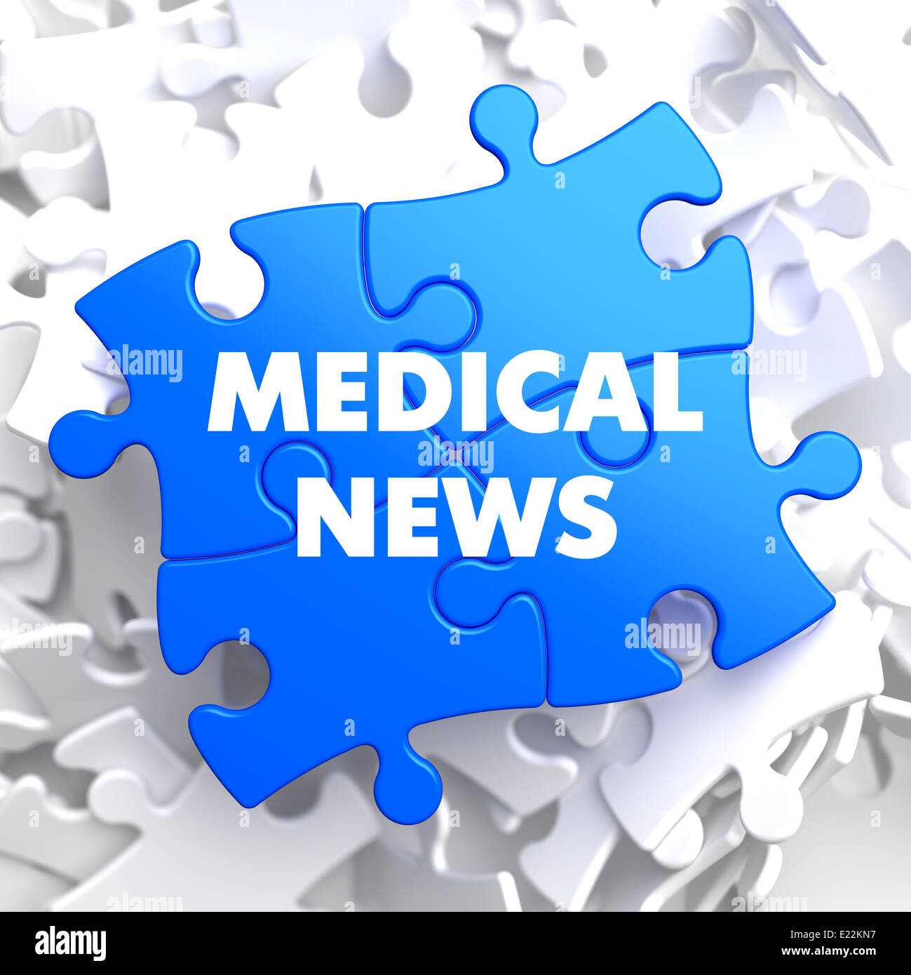 Medical News on Blue Puzzle. Stock Photo