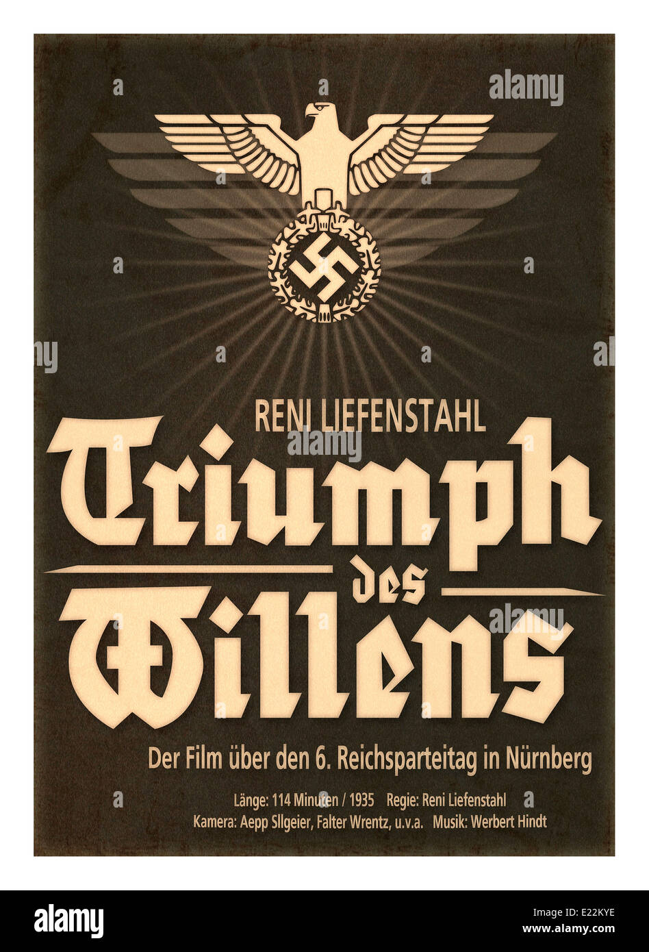 Reni Riefenstahl Nazi propaganda film 'Triumph des Willens' 1934 Poster Stock Photo
