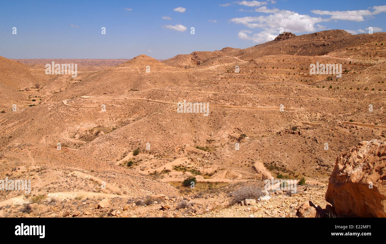 The land of Matmata in Tunisia, filming location of Star Wars: A new hope Stock Photo