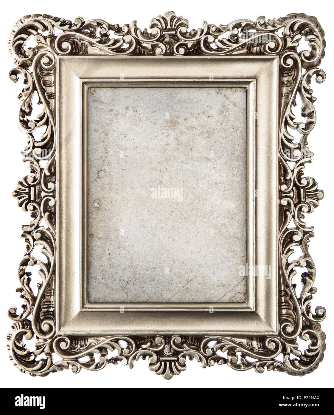 show original title Details about   Silver Painted Picture Frame with Glass Baroque Antique 30 40 56x46cm images
