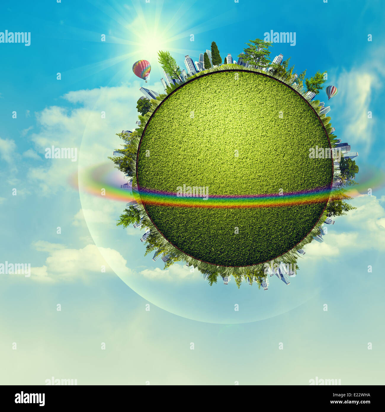 Green Funny environmental backgrounds for your design Stock