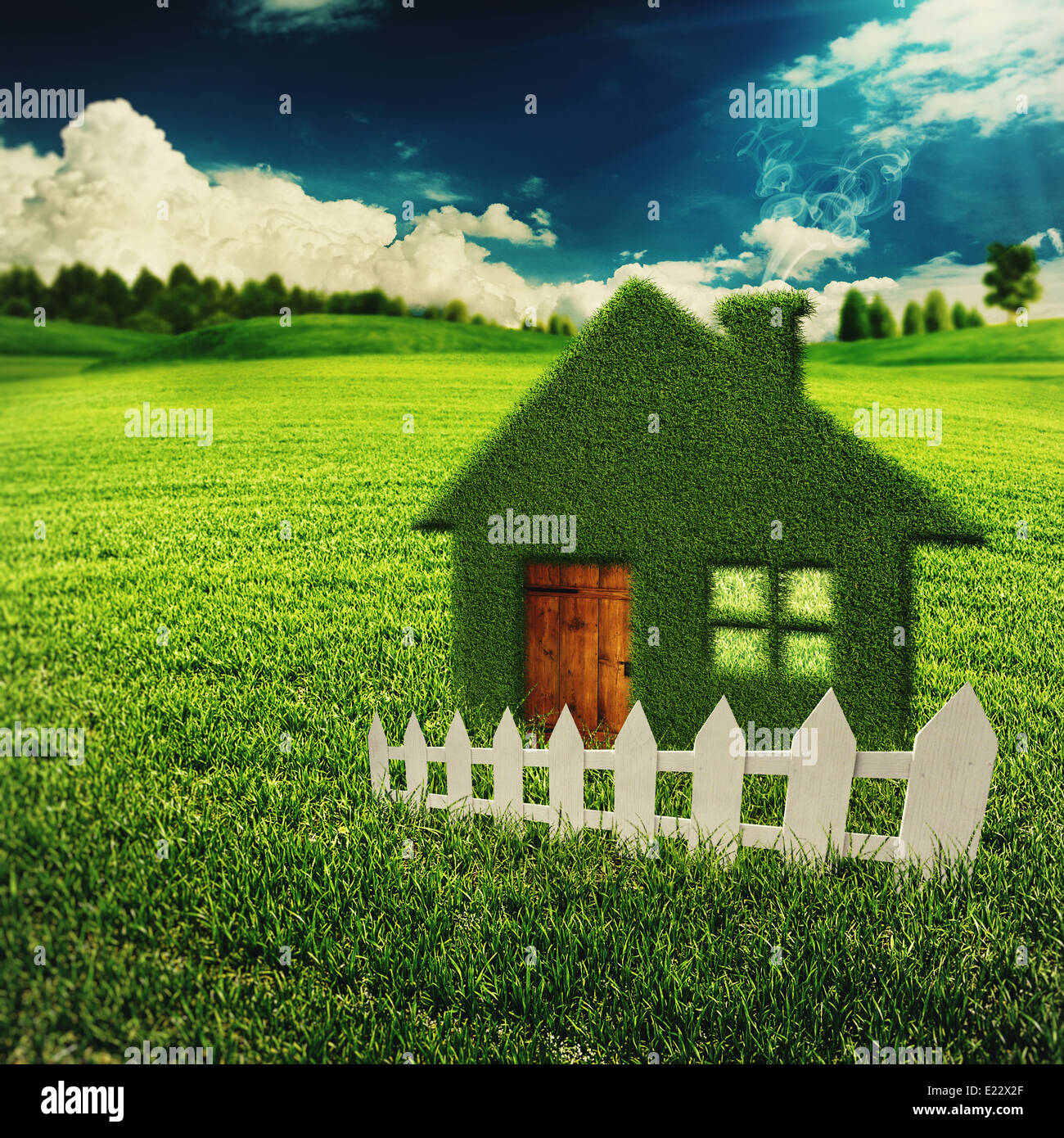 Eco House, abstract eco backgrounds for your design Stock Photo - Alamy