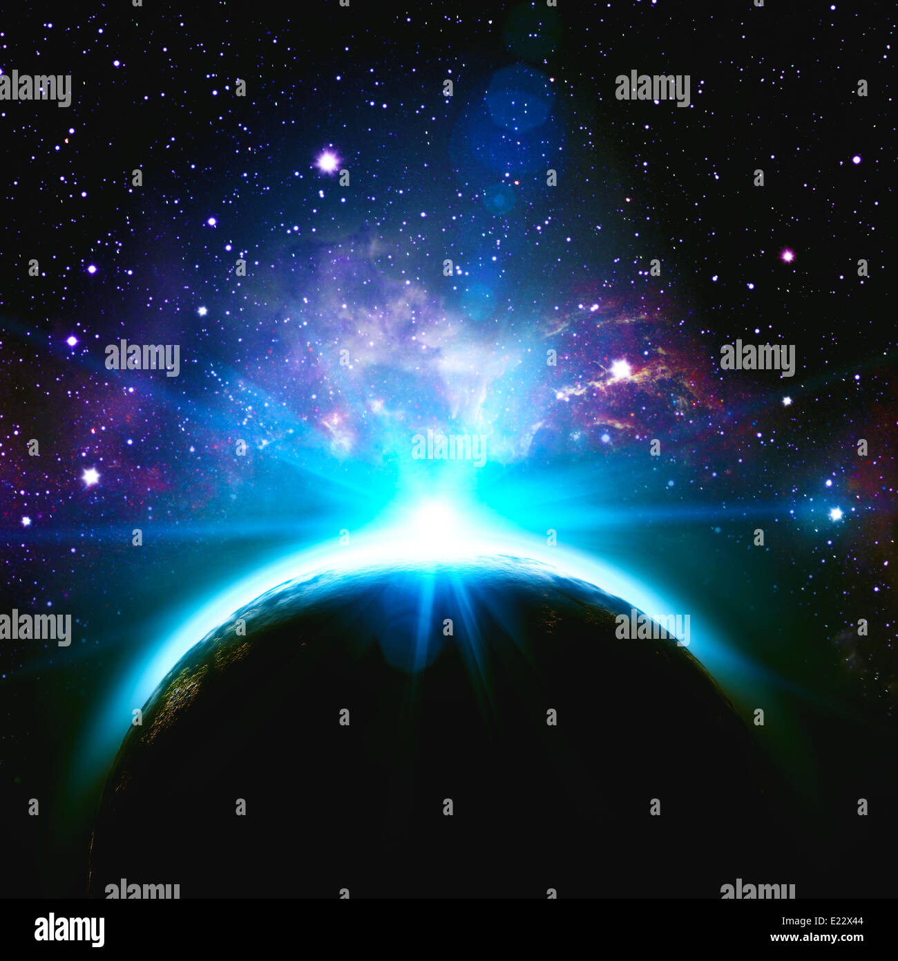 Deep space, abstract sci-fi backgrounds for your design Stock Photo