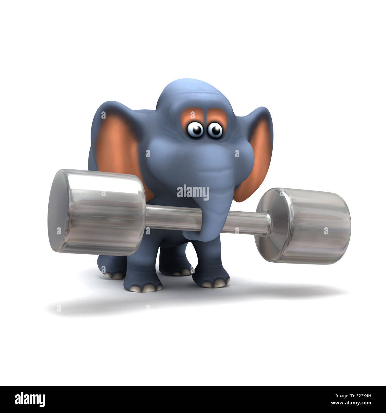 3d Elephant is lifting some heavy weights Stock Photo Alamy