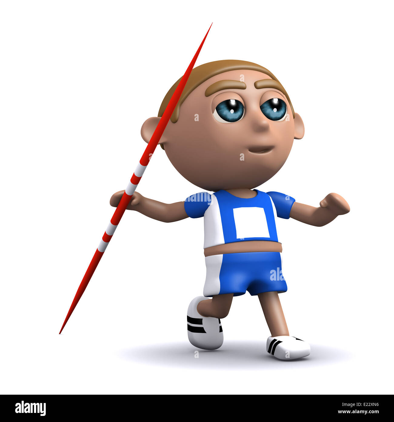 3d Javelin thrower prepares to throw Stock Photo Alamy
