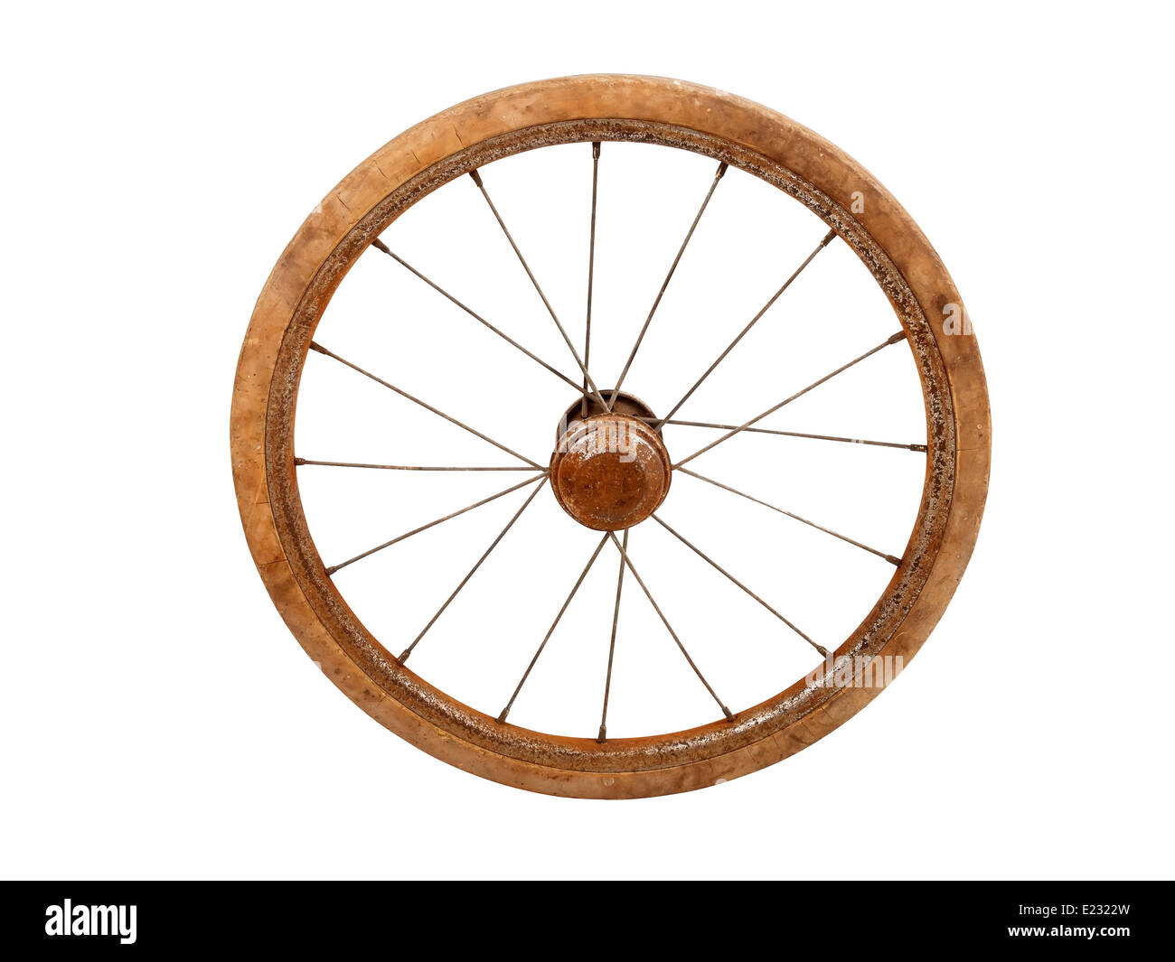 old rusty wheel from baby carriage Stock Photo