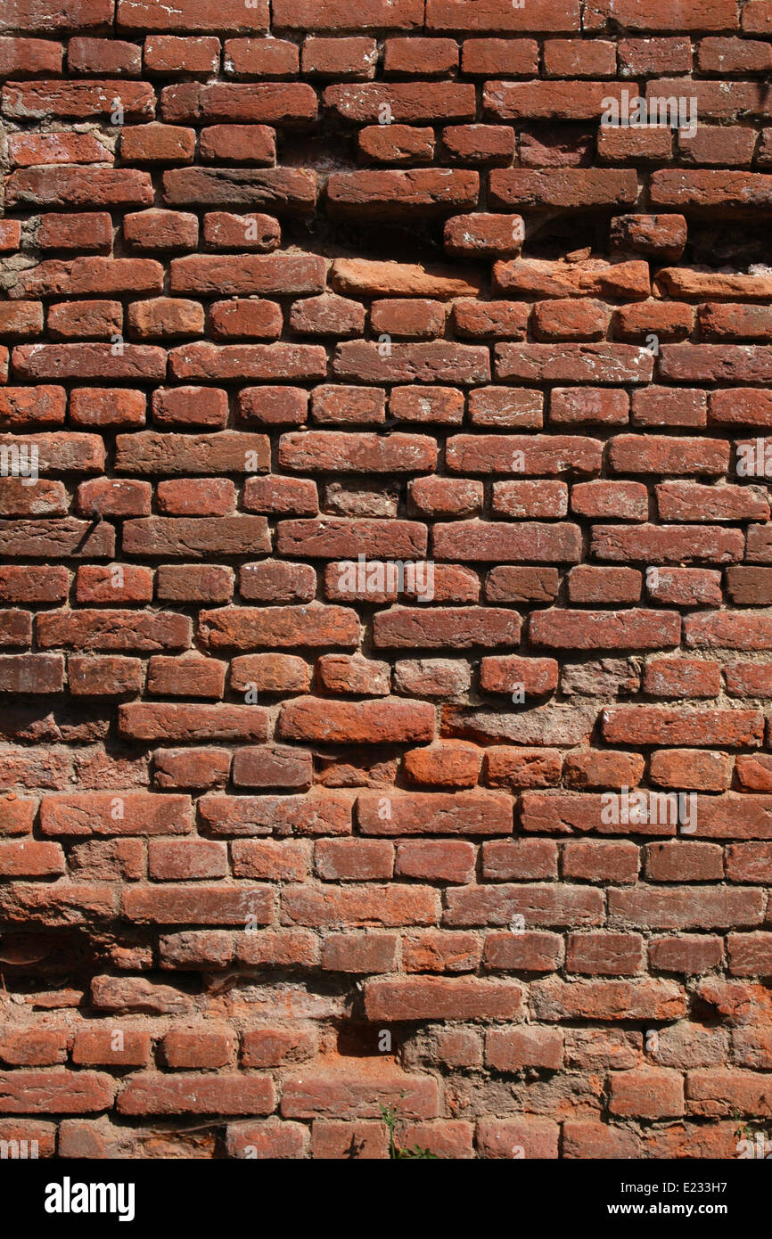 Brickwork of the Austro-Hungarian fortress Theresienstadt in Terezin, Czech Republic. Stock Photo
