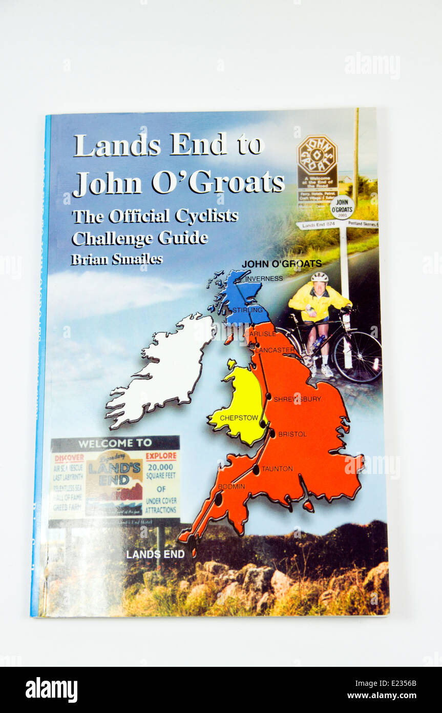 Lands end John O'Groats Cycling Guide Book. Stock Photo