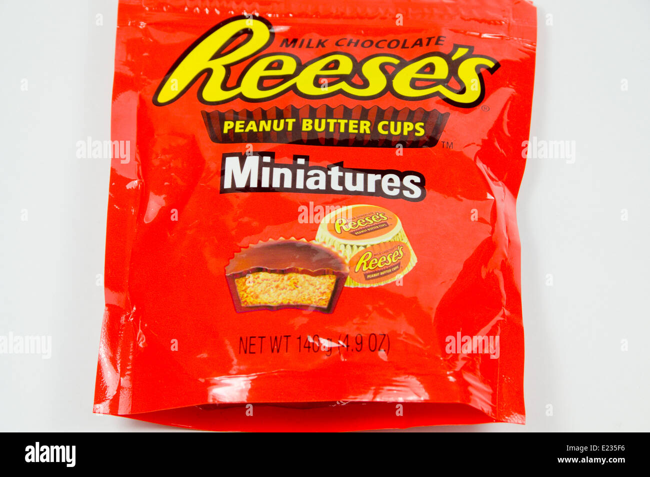 Reeses peanut butter cup sweet packet Stock Photo