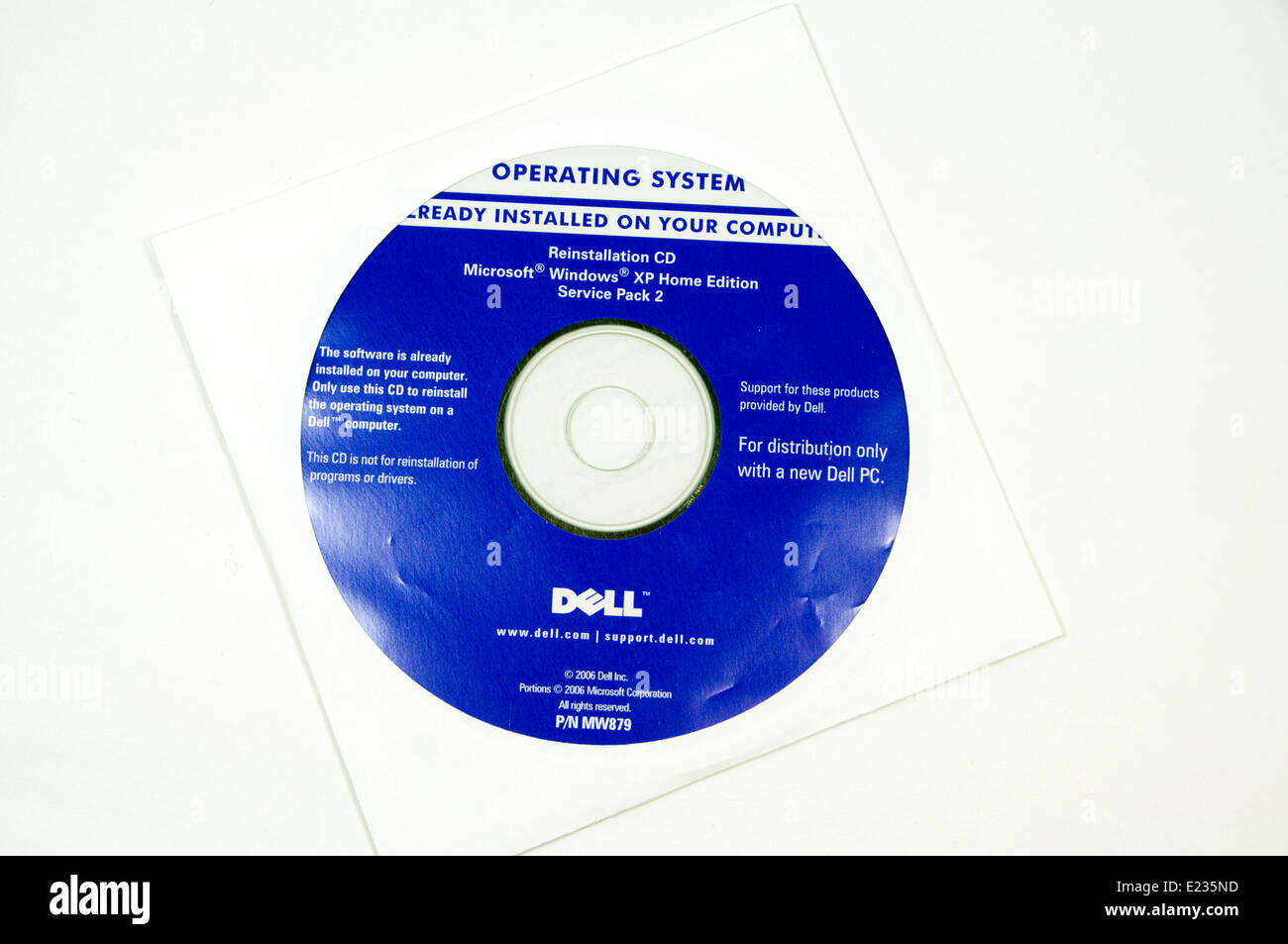 Dell software disc Stock Photo