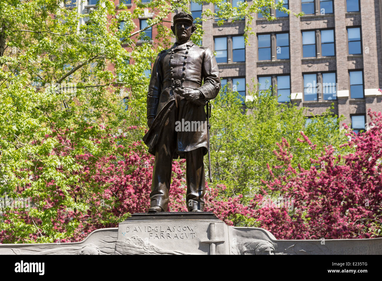Farragut Monument, Madison Square Park, NYC Stock Photo